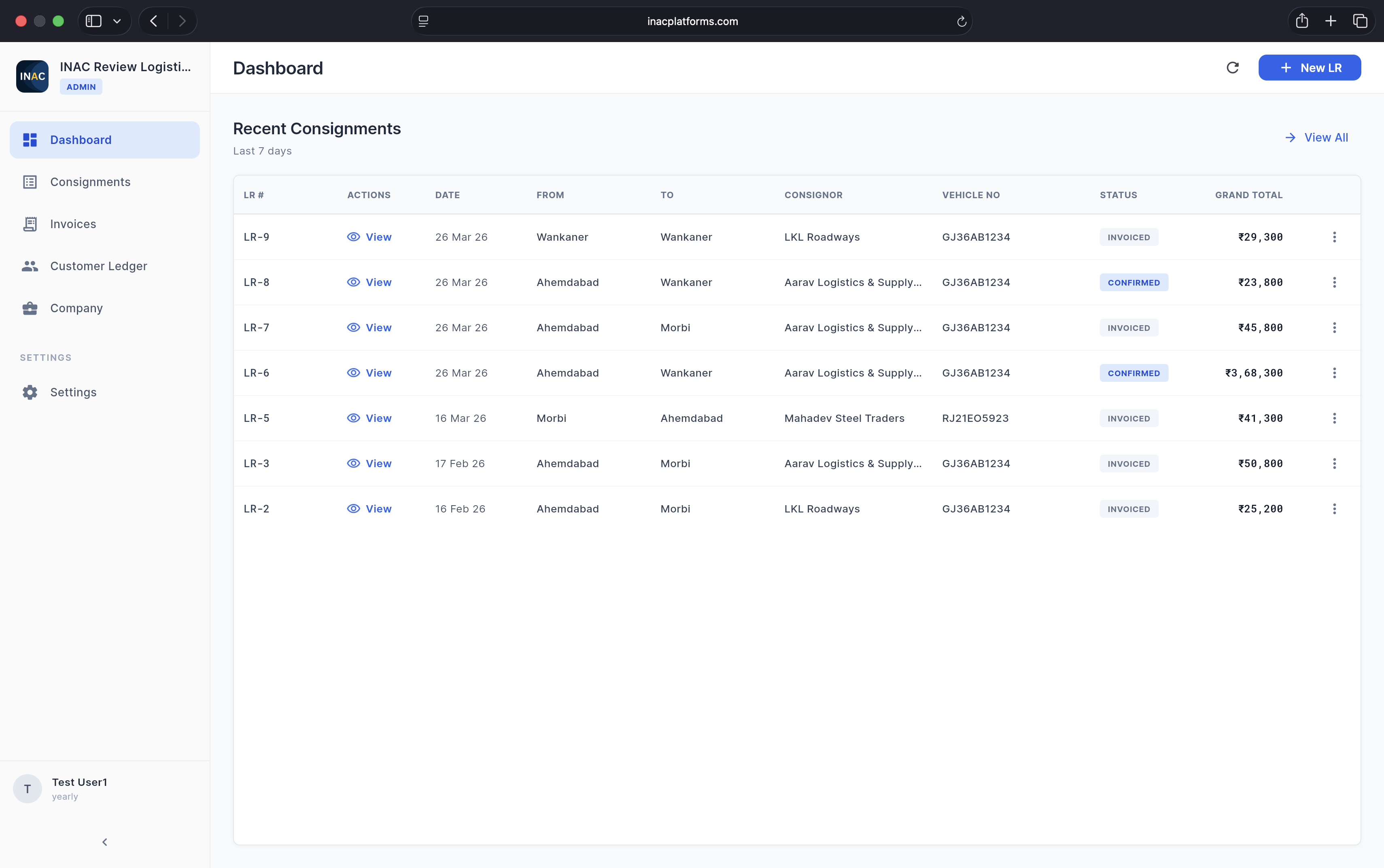 Web Dashboard